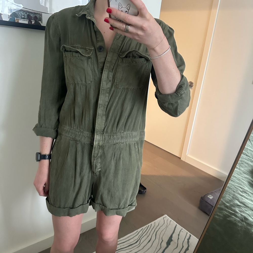 Army green jumpsuit
